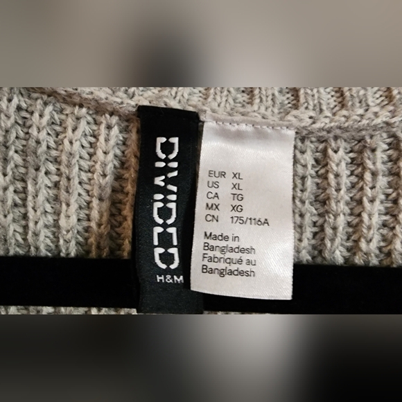 H&M Knitted Cardigan, Size XL, Grey - Picture 2 of 3